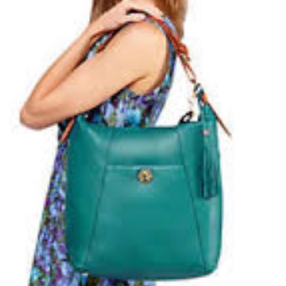 Isaac Mizrahi Bridgehampton Pebble Leather Bag NWOT - Picture 10 of 12